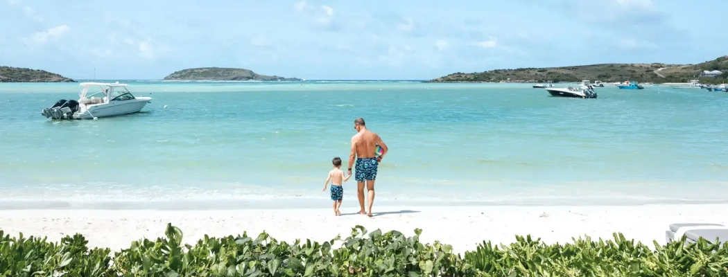 Beach view near Villa Aqua & Bleu